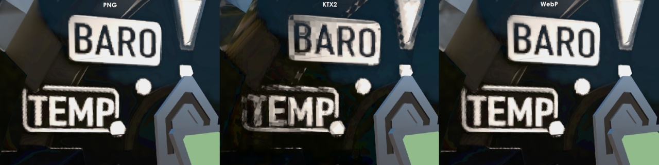 Texture formats compared, in closeup