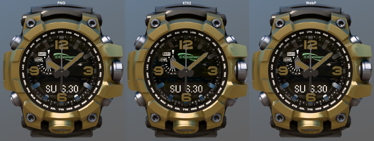Texture formats compared, at a distance