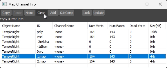 screenshot of Map Channel Info tool in 3ds Max