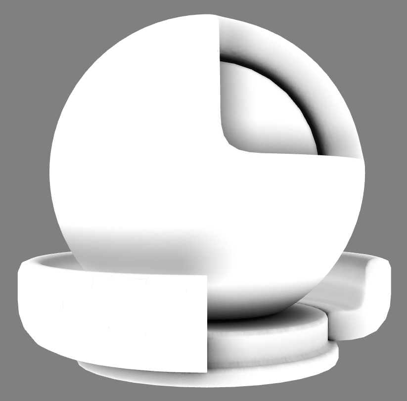 Ambient occlusion textures shown on the 3d model