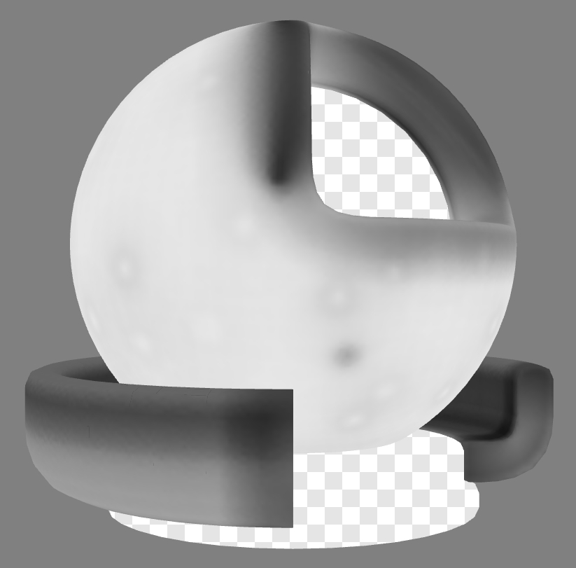 Thickness texture shown on the 3d model
